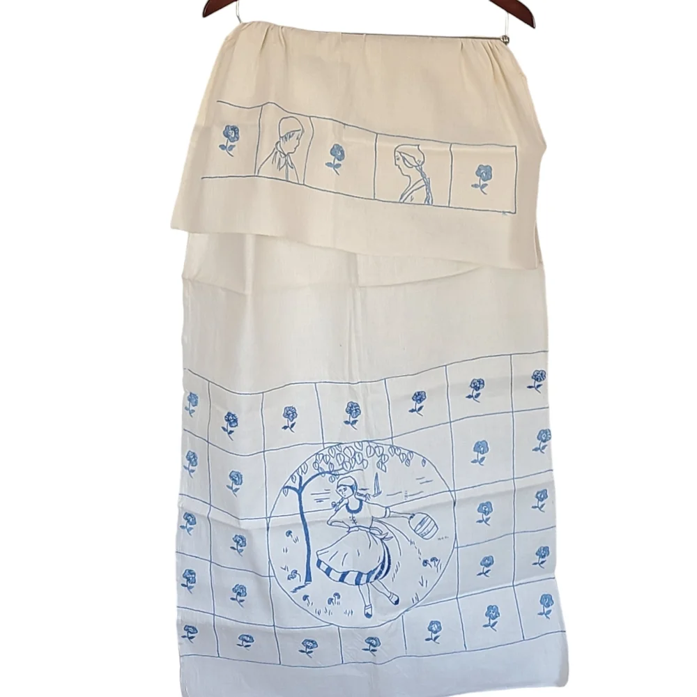 Handmade linen parade cloth